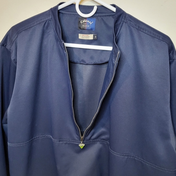 Callaway Golf 1/2 Zip Rain Windbreaker Jacket - Navy - Size Medium - EUC - Picture 2 of 8